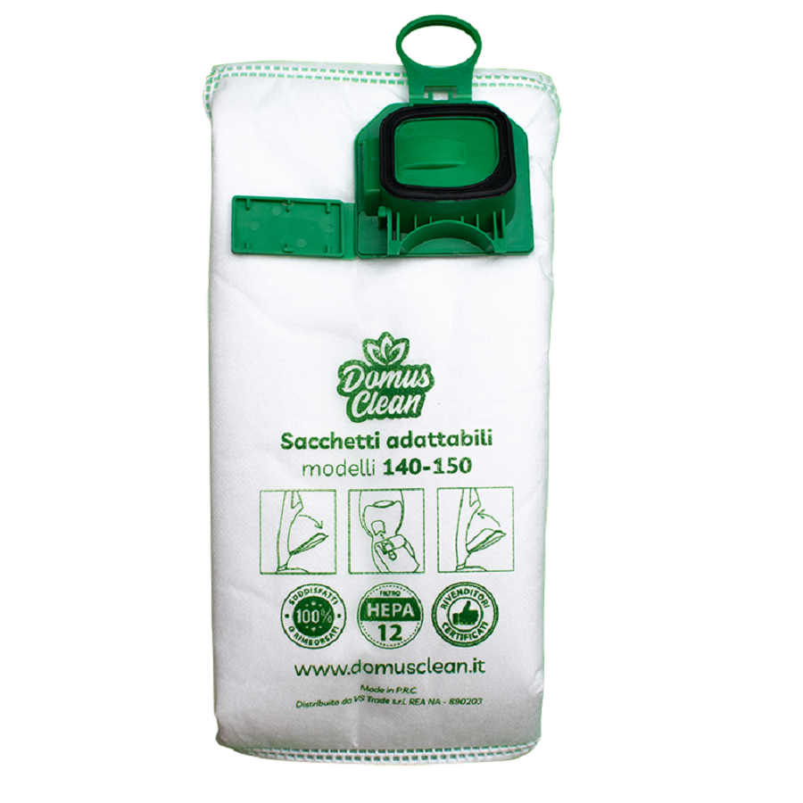 Domus Clean sacchetti per folletto vk 140-150 in microfibra certificat