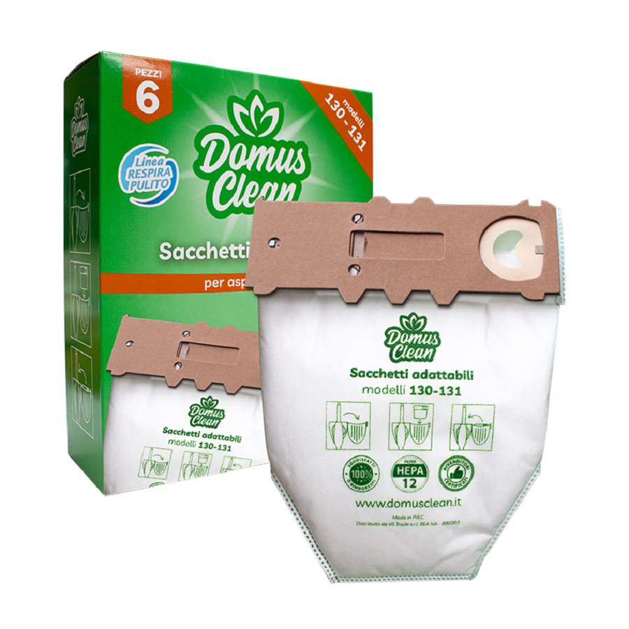 Domus Clean sacchetti per folletto vk 130-131 in microfibra certificat