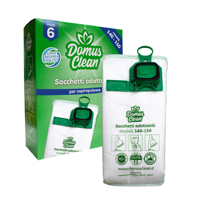 Domus Clean sacchetti per folletto vk 140-150 in microfibra certificati HEPA 12 - adattabili - Domus Clean